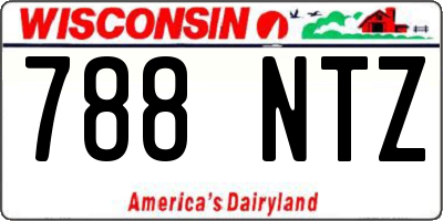 WI license plate 788NTZ