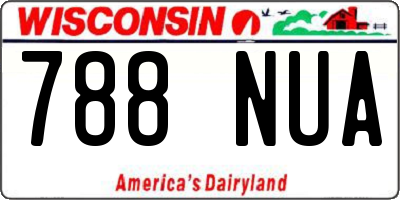 WI license plate 788NUA