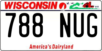 WI license plate 788NUG