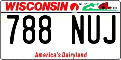 WI license plate 788NUJ