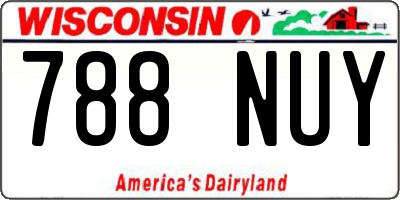 WI license plate 788NUY
