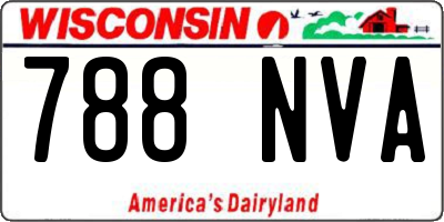 WI license plate 788NVA