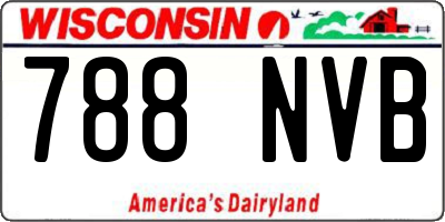 WI license plate 788NVB