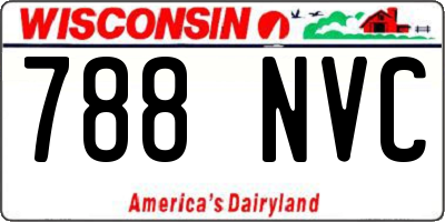 WI license plate 788NVC
