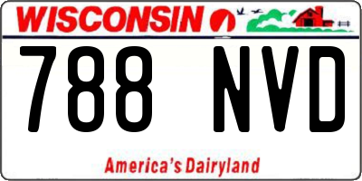 WI license plate 788NVD