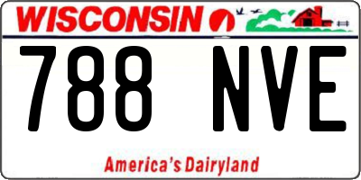 WI license plate 788NVE