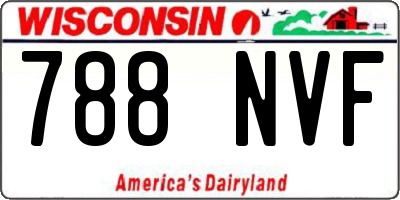 WI license plate 788NVF