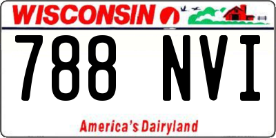 WI license plate 788NVI
