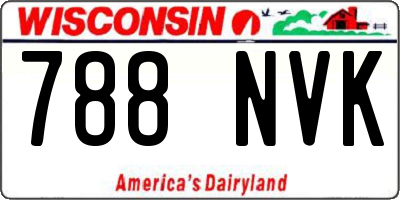 WI license plate 788NVK