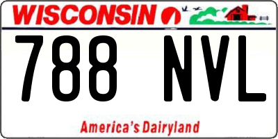 WI license plate 788NVL