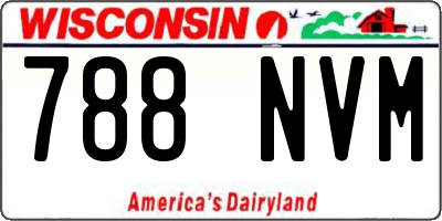 WI license plate 788NVM