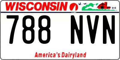 WI license plate 788NVN