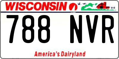 WI license plate 788NVR
