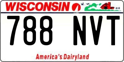 WI license plate 788NVT