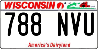 WI license plate 788NVU