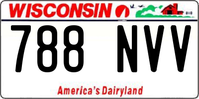 WI license plate 788NVV