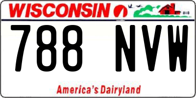 WI license plate 788NVW