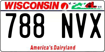 WI license plate 788NVX