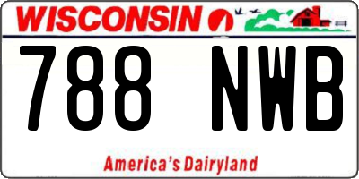 WI license plate 788NWB