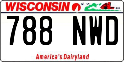 WI license plate 788NWD