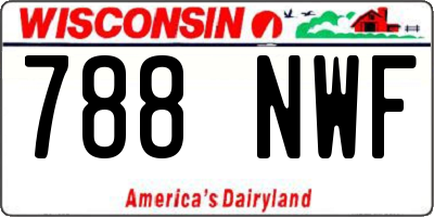 WI license plate 788NWF