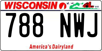 WI license plate 788NWJ