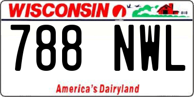 WI license plate 788NWL