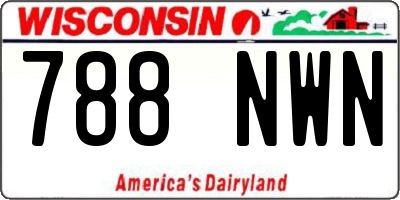 WI license plate 788NWN