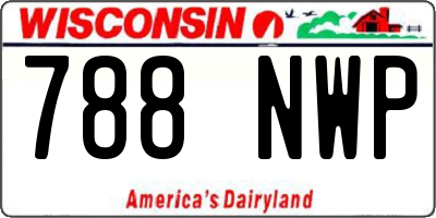 WI license plate 788NWP