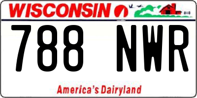 WI license plate 788NWR