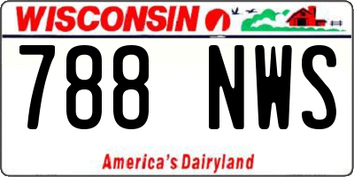 WI license plate 788NWS