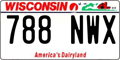WI license plate 788NWX