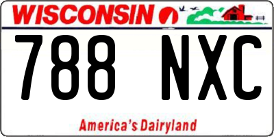 WI license plate 788NXC