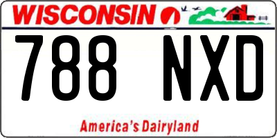 WI license plate 788NXD