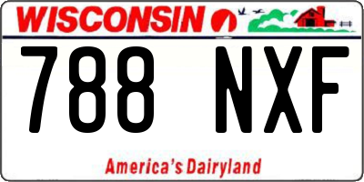 WI license plate 788NXF