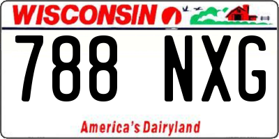 WI license plate 788NXG