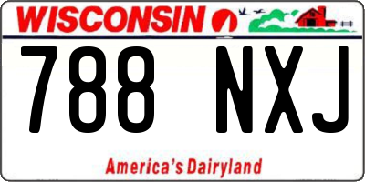 WI license plate 788NXJ