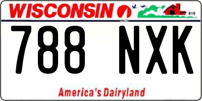 WI license plate 788NXK