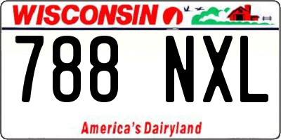 WI license plate 788NXL