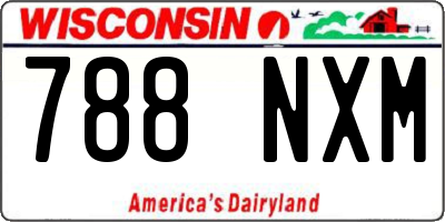WI license plate 788NXM