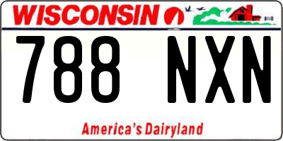 WI license plate 788NXN