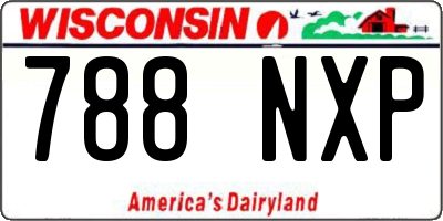 WI license plate 788NXP