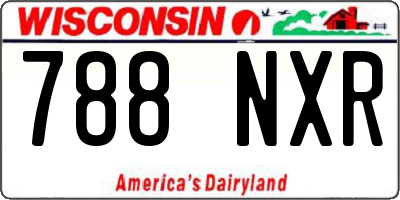 WI license plate 788NXR