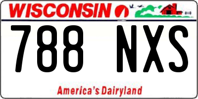 WI license plate 788NXS