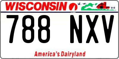 WI license plate 788NXV
