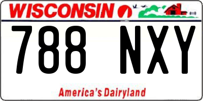 WI license plate 788NXY