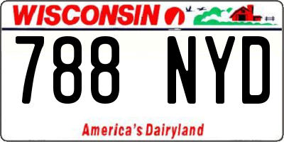 WI license plate 788NYD