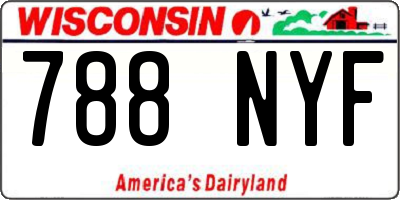 WI license plate 788NYF