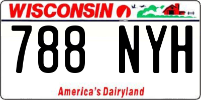 WI license plate 788NYH