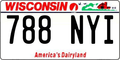 WI license plate 788NYI